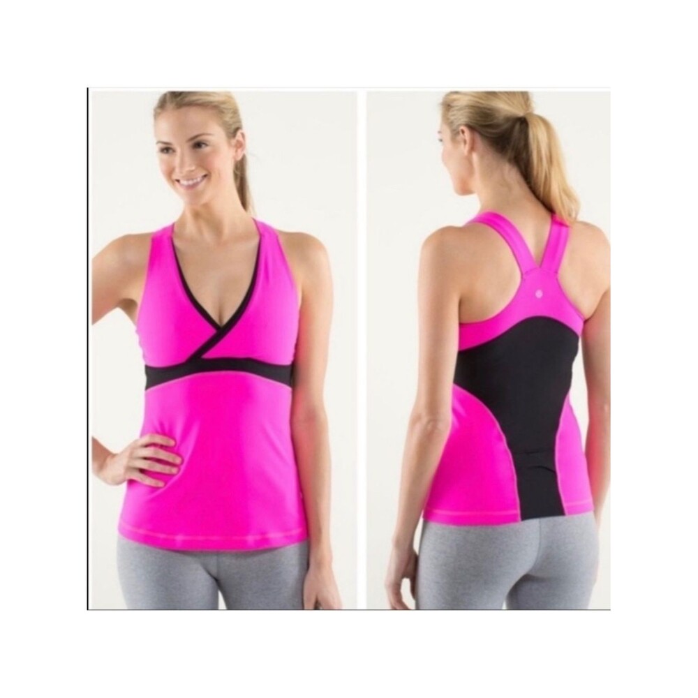 Lululemon Deep V Raspberry Athletic Tank Size 4